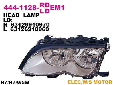 Фара автомобильная DEPO 4441128RLDEM1