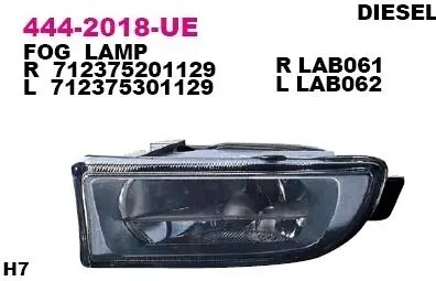 Фара противотуманна DEPO 444-2018L-UE
