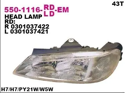 Основна фара DEPO 5501116RLDEM
