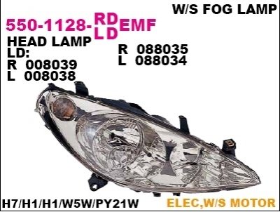 Фара передняя DEPO 550-1128L-LDEMF