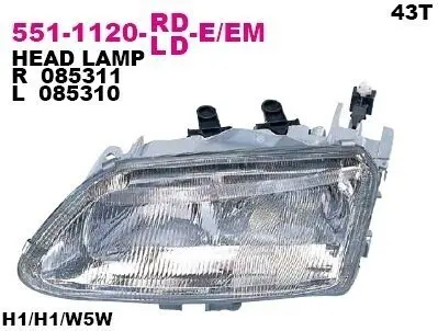 Фара передняя DEPO 551-1120L-LD-EM