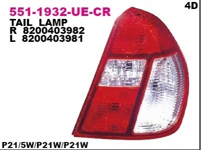 Ліхтар задній DEPO 551-1932L-UE-CR