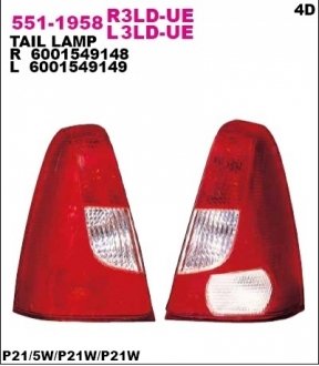 Ліхтар задній DEPO 551-1958R3LD-UE