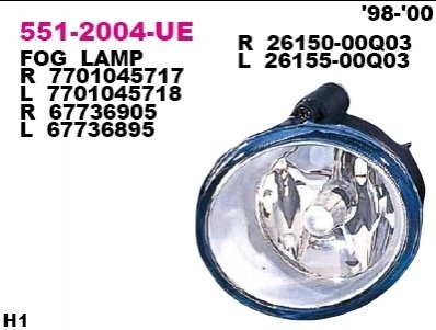 Противотуманная фара передняя правая - 551-2004R-UE (7701045717) DEPO 5512004RUE