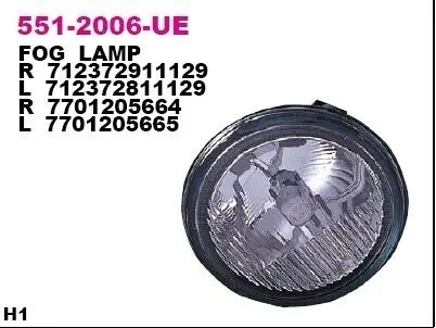 Противотуманная фара передняя DEPO 5512006LUE