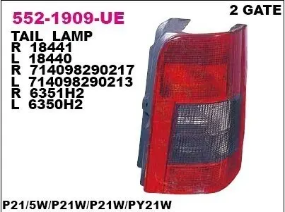 Задній ліхтар DEPO 552-1909L-UE Купити в Україні