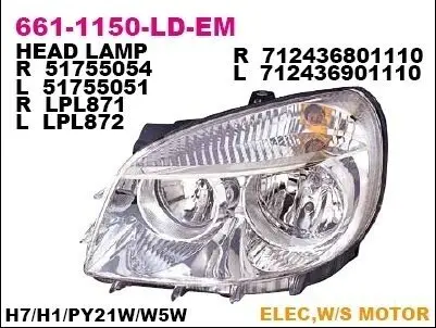 Фара автомобильная DEPO 6611150LLDEM