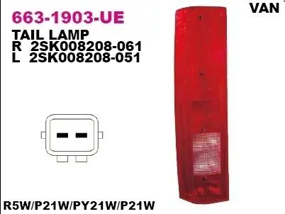 Задний фонарь DEPO 6631903LUE