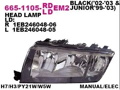 Фара передняя DEPO 665-1105R-LDEM2