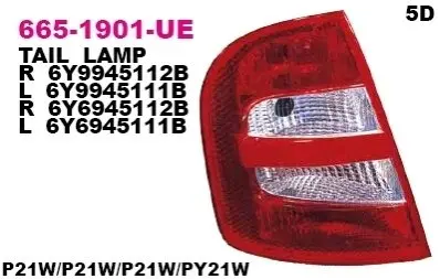 Фонарь задний DEPO 6651901RUE