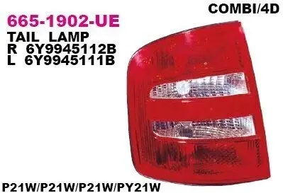 Задний фонарь DEPO 6651902LUE