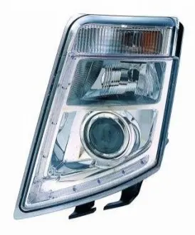 Фара Прав (D2S/H7/LED, ручн, без мотора, колір відбивача: хром, колір повороту: прозор) VOLVO FH, FH16, FM 09.05 DEPO 7731134RLDHE1