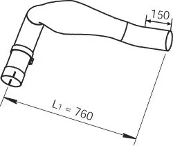 Труба вихлопного газу Dinex 48108