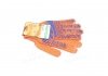 Рукавички "Ладонь" з ПВХ малюнком помаранчевий/синій40/60 7 клас розмір 10 (DOLONI) 794