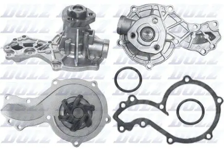 Насос охолоджуючої рідини, з ущільненням AUDI 100 C2, 100 C3, 100 C4, 80 B2, 80 B3, 80 B4, 90 B3, A4 B5, A6 C4, CABRIOLET B3, COUPE B2, COUPE B3 VW CADDY I, CADDY II, CORRADO 1.3-2.0 08.76 DOLZ A151 Купити в Україні