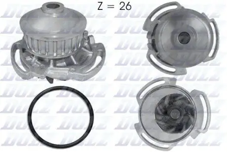 Насос охолоджуючої рідини, з ущільненням AUDI 50, 80 B1, 80 B2 VW DERBY, GOLF I, GOLF II, JETTA I, JETTA II, PASSAT B1, PASSAT B2, POLO, POLO CLASSIC, POLO II, SANTANA 0.8-1.8 05.72-09.94 DOLZ A159 Купити в Україні