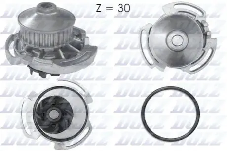 Насос охолоджуючої рідини, з ущільненням SEAT CORDOBA, IBIZA II VW GOLF II, GOLF III, JETTA II, POLO, POLO CLASSIC, POLO II, VENTO 1.0-1.6 08.83-10.02 DOLZ A164 Купити в Україні
