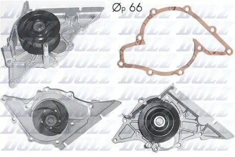 Насос охолоджуючої рідини, з ущільненням AUDI A6 C5, A8 D2, A8 D3 VW PHAETON, TOUAREG 3.7/4.2 11.98-03.16 DOLZ A194 Купити в Україні