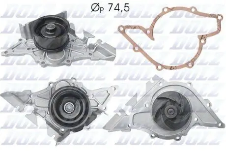 Насос охолоджуючої рідини, з ущільненням AUDI A4 B5, A6 C5, ALLROAD C5 2.7 09.97-08.05 DOLZ A195