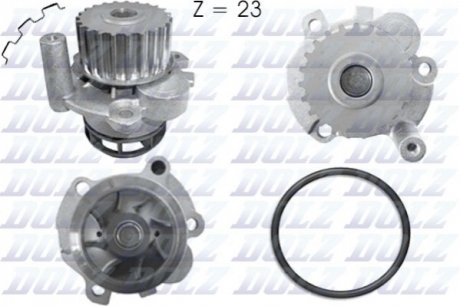 Водяной насос AUDI A3 A4 A6 TT/ SEAT Altea XL (5P5 DOLZ A212 (фото 1)