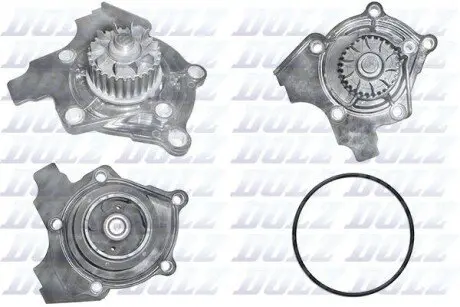 Насос охолоджуючої рідини, з ущільненням AUDI A3, A4 ALLROAD B8, A4 B8, A5, A6 C7, A8 D4, Q3, Q5, TT SEAT ALHAMBRA, ALTEA, ALTEA XL, EXEO, EXEO ST, LEON, TOLEDO III 1.8-2.0H 09.04-07.19 DOLZ A243