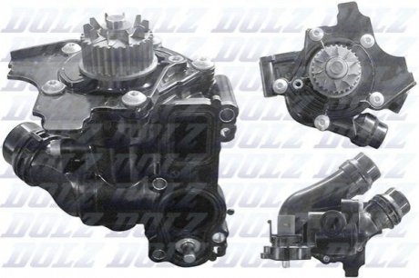 Водяна помпа (в корпусі з термостатом) VAG 2.0TFSI 09.04- DOLZ A244