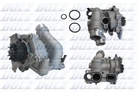 Насос охолоджуючої рідини, з ущільненням AUDI A3, A4 ALLROAD B8, A4 B8, A5, A6 C7, A8 D4, Q3, Q5, TT SEAT ALHAMBRA, ALTEA XL, EXEO, EXEO ST, LEON SKODA OCTAVIA II 1.8-2.0H 09.04-07.19 DOLZ A244TM