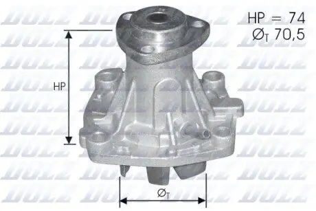 Насос охолоджуючої рідини, з ущільненням ALFA ROMEO 155, 33 CHRYSLER GRAND VOYAGER III, VOYAGER III OPEL FRONTERA A, FRONTERA A SPORT 1.8D/2.5D/2.8D 07.90-03.01 DOLZ A330ST Купити в Україні
