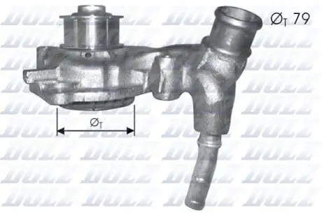 Насос охолоджуючої рідини, з ущільненням FORD MONDEO I, MONDEO II 1.8D 06.93-09.00 DOLZ F166