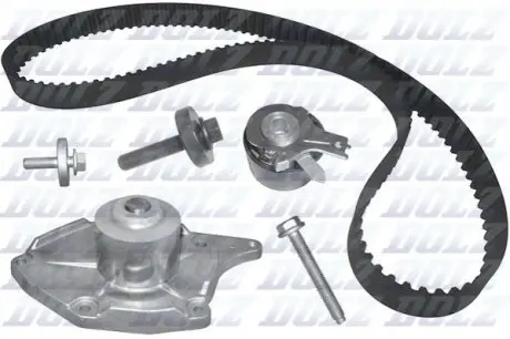 Комплект ГРМ + помпа Renault Kangoo 1.5dCi 01- (123x27) (помпа 65567) DOLZ KD004