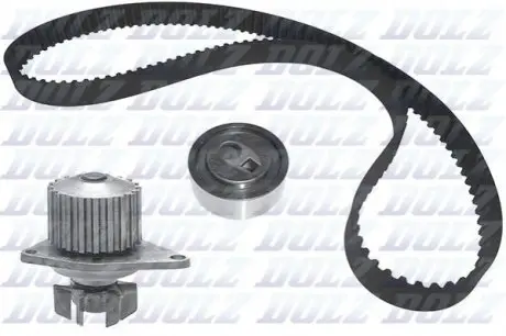 Комплект ГРМ + помпа Citroen Berlingo 1.1i 96-08/Peugeot 106/205/306/Partner 1.1 96-07 (17x104z) DOLZ KD006