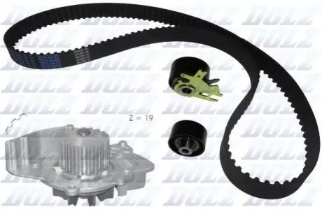 Комплект ГРМ + помпа Fiat Scudo/Citroen Jumpy 2.0HDI 07 DOLZ KD038 Купити в Україні