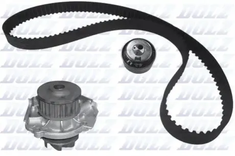Комплект ГРМ + помпа Fiat Doblo/Fiorino 1.2-1.4 01- (22x129z) DOLZ KD060