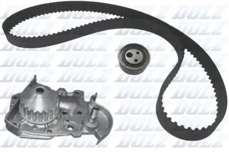 Комплект ГРМ + помпа Renault Kangoo/Megane I/Logan I 1.4/1.6 96- (17x96z) DOLZ KD066 Купити в Україні