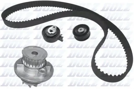 OPEL К-т ГРМ (насос + ремень + ролики 2шт).) Astra G 1.4,1.6 DOLZ KD081