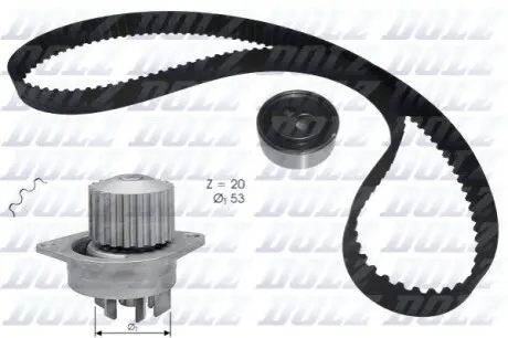 Водяний насос + зубчастий ремінь DOLZ KD120