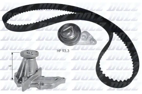 Водяний насос + зубчастий ремінь DOLZ KD127