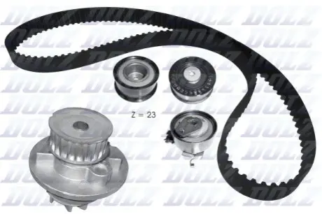 OPEL К-т ГРМ (насос + ремень + ролики 3шт).) Astra G 1.4,1.6 DOLZ KD132