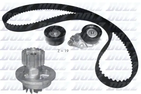 Комплект ГРМ + помпа Daewoo Nubira/Chevrolet Aveo/Lacetti 1.4/1.6 97- (25x127z) DOLZ KD144 Купити в Україні