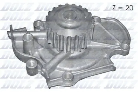 Насос охолоджуючої рідини, з ущільненням HONDA ACCORD IV, ACCORD V, ACCORD VI, PRELUDE IV, PRELUDE V, SHUTTLE ROVER 600 I, 800 1.8-2.3 01.90-06.04 DOLZ M146