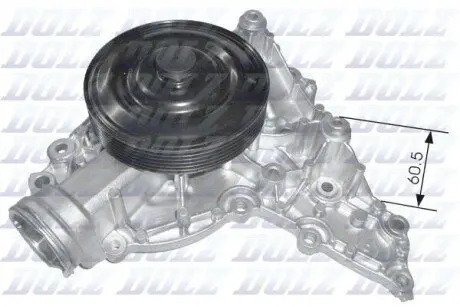 Насос охолоджуючої рідини, з ущільненням MERCEDES C (CL203), C T-MODEL (S203), C T-MODEL (S204), C (W203), C (W204), CLK (A209), CLK (C209), CLS (C219), E T-MODEL (S211) 2.5/3.0/3.5 06.04-08.14 DOLZ M233 Купити в Україні