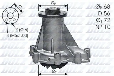Насос системы охлаждения DOLZ M276 Купить в Украине