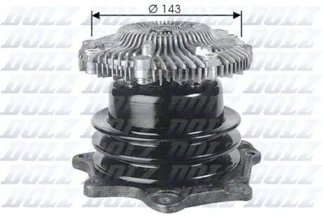 Насос охолоджуючої рідини, з ущільненням FORD MAVERICK NISSAN PICK UP, TERRANO I, TERRANO II 2.7D 09.87-09.07 DOLZ N143 Купити в Україні