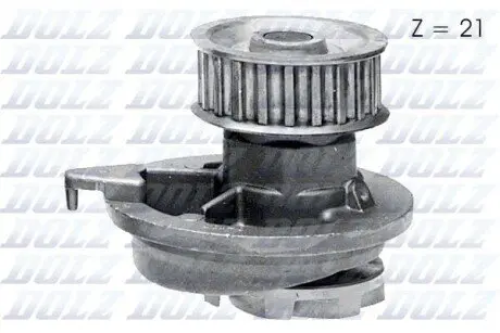 Насос охолоджуючої рідини, з ущільненням DAEWOO ARANOS, ESPERO OPEL ASCONA C, ASTRA F, CALIBRA A, FRONTERA A SPORT, KADETT D, KADETT E, MANTA B, OMEGA A, REKORD E 1.6/1.8/2.0 09.81-09.99 DOLZ O107 Купити в Україні