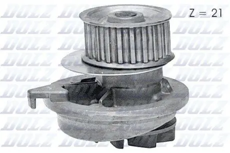 Насос охолоджуючої рідини, з ущільненням OPEL ASCONA C, ASTRA F, KADETT D, KADETT E, KADETT E COMBO, MONTEREY B, VECTRA A 1.6D/1.7D/3.0D 03.82-08.99 DOLZ O118 Купити в Україні