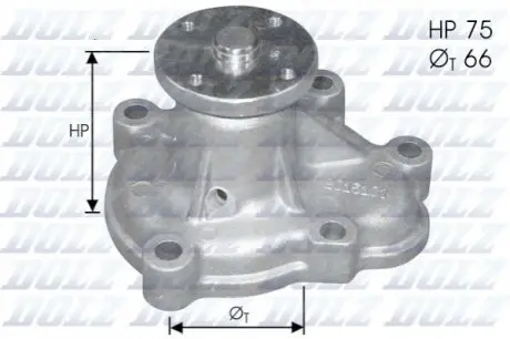 Насос охолоджуючої рідини, з ущільненням OPEL CORSA B 1.5D 03.93-09.00 DOLZ O133