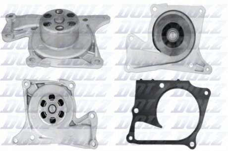 Помпа води Renault Kangoo/Clio/Duster/Laguna/Megane/Nissan Qashqai/Juke/MB 1.5dCi 09- (Ext.)(12лоп) DOLZ R242 (фото 1)