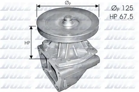 Насос охолоджуючої рідини, з ущільненням FIAT PREMIO, TEMPRA, TIPO, UNO 1.4/1.6 03.85-12.96 DOLZ S124