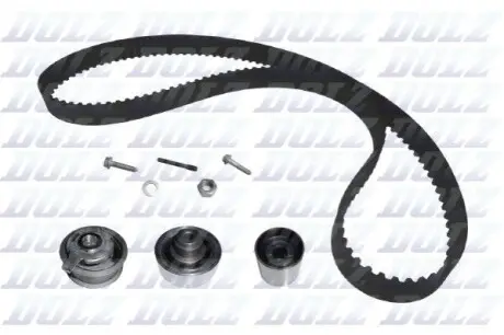 Комплект ГРМ (ремень + ролик) AUDI A3, SEAT CORDOBA, CORDOBA VARIO, IBIZA II, IBIZA III, INCA, LEON, TOLEDO II, SKODA FABIA I, OCTAVIA I, VW BORA, BORA I, CADDY II 1.9D 02.93-03.10 DOLZ SKD108