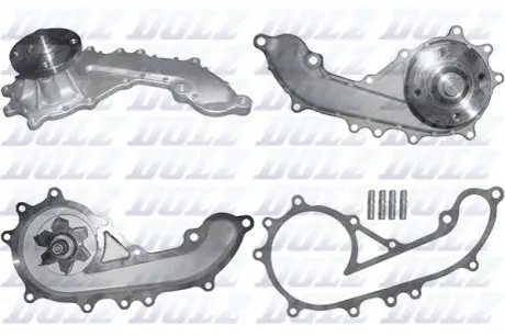 Насос охолоджуючої рідини, з ущільненням TOYOTA HIACE IV 2.0/2.4 08.89-08.04 DOLZ T245